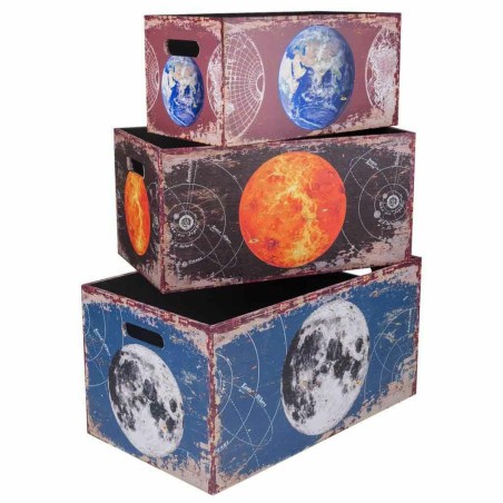 Caja de Almacenaje Alexandra House Living Lienzo Madera MDF 28 x 24 x