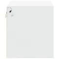 Table de chevet murale avec lumières LED blanc