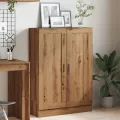 Bibliothèque chêne artisanal 82,5x30,5x115 cm bois d'ingénierie