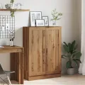 Bibliothèque chêne artisanal 82,5x30,5x115 cm bois d'ingénierie