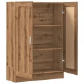 Bibliothèque chêne artisanal 82,5x30,5x115 cm bois d'ingénierie