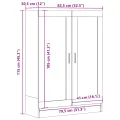 Bibliothèque chêne artisanal 82,5x30,5x115 cm bois d'ingénierie
