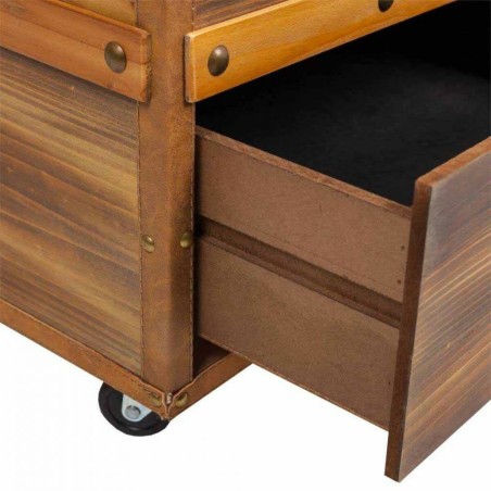 Botellero Alexandra House Living Natural Madera de abeto 60 x 55 x 100