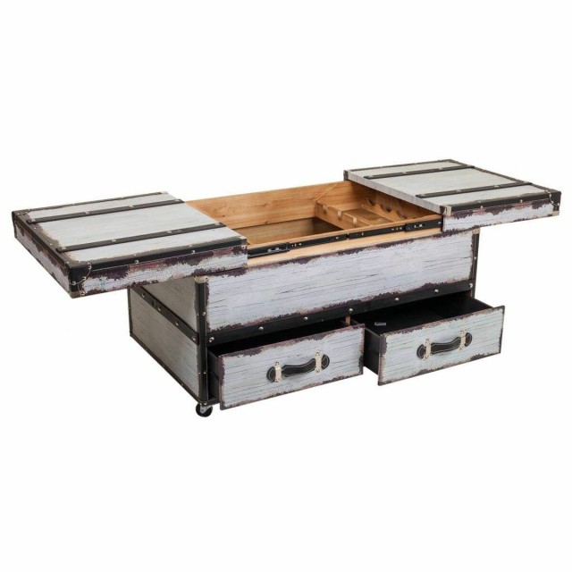 Bottle rack Alexandra House Living White Canvas MDF Wood 60 x 55 x 100