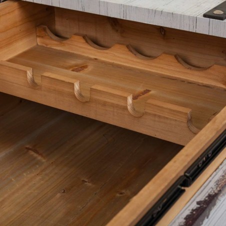 Botellero Alexandra House Living Blanco Lienzo Madera MDF 60 x 55 x 10