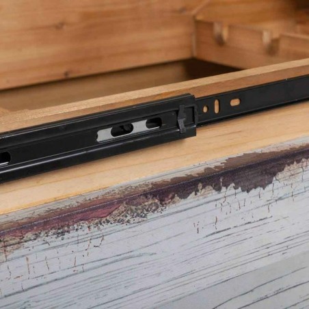 Flessenrek Alexandra House Living Wit Canvas Hout MDF 60 x 55 x 100 cm