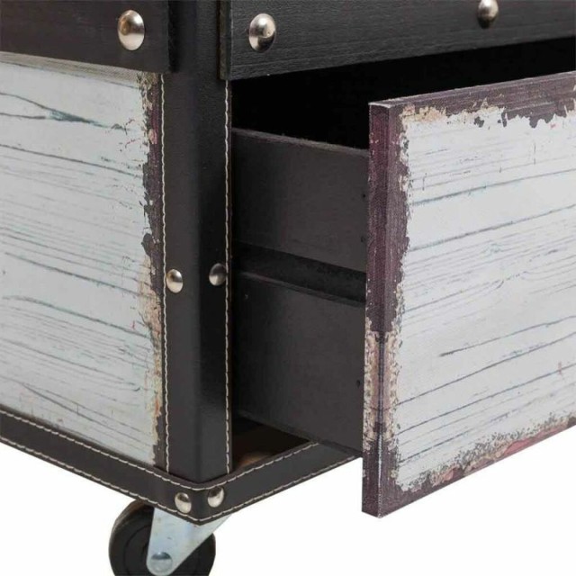 Botellero Alexandra House Living Blanco Lienzo Madera MDF 60 x 55 x 10