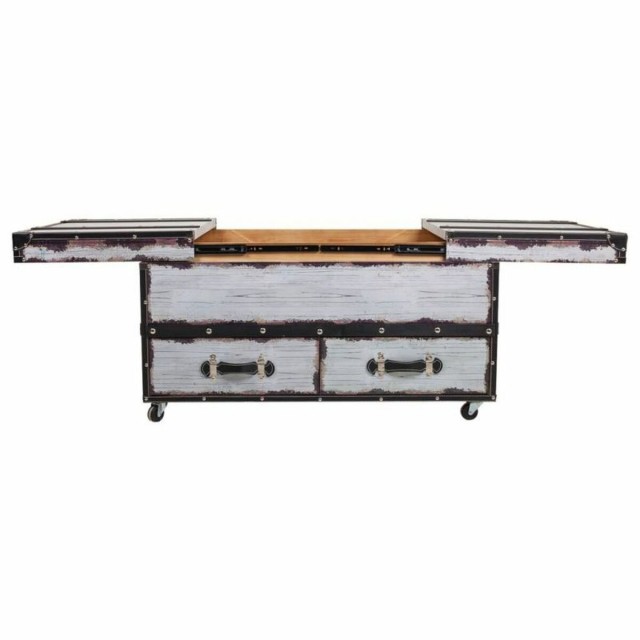 Flessenrek Alexandra House Living Wit Canvas Hout MDF 60 x 55 x 100 cm