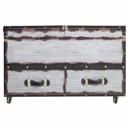 Flaschenregal Alexandra House Living Weiß Leinwand Holz MDF 60 x 55 x