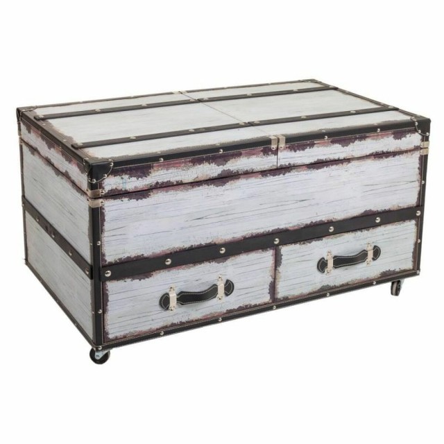 Bottle rack Alexandra House Living White Canvas MDF Wood 60 x 55 x 100