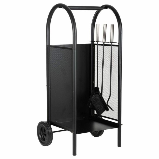 Log basket Alexandra House Living Iron 32 x 81 x 35 cm Fireplace Utens