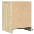 Armoire de chevet avec lumières LED chêne sonoma