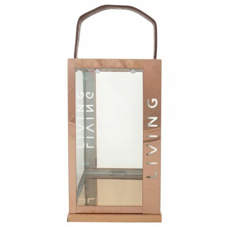 Farol Alexandra House Living Cobre Vidrio Acero Inoxidable 18 x 30 x 1