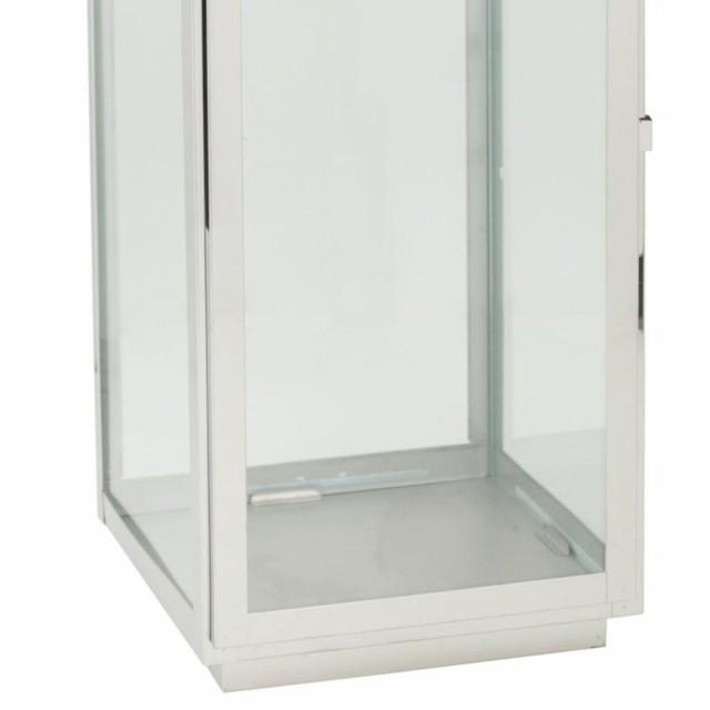 Lantern Alexandra House Living Silver Glass Stainless steel 23 x 72 x