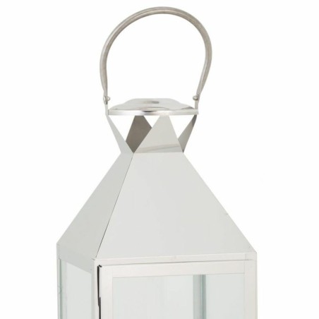 Lantern Alexandra House Living Silver Glass Stainless steel 23 x 72 x