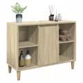 Armoire salle de bain chêne sonoma 80x33x60cm bois d'ingénierie