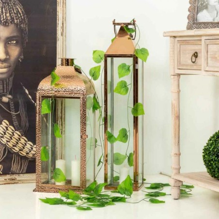 Lanterna Alexandra House Living Rame Vetro Acciaio inossidabile 29 x 7