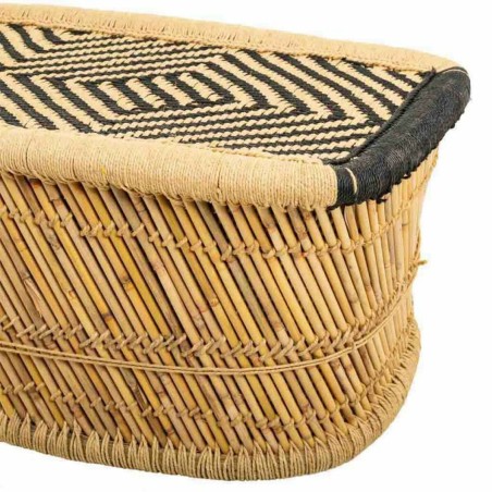 Chaise longue Alexandra House Living Noir Naturel 48 x 78 x 110 cm