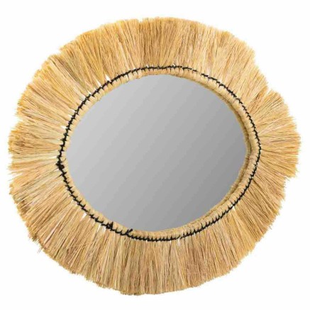 Wall mirror Alexandra House Living Natural 44 x 6 x 55 cm Oval
