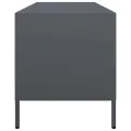 Meuble TV anthracite 135x39x43,5 cm acier laminé à froid