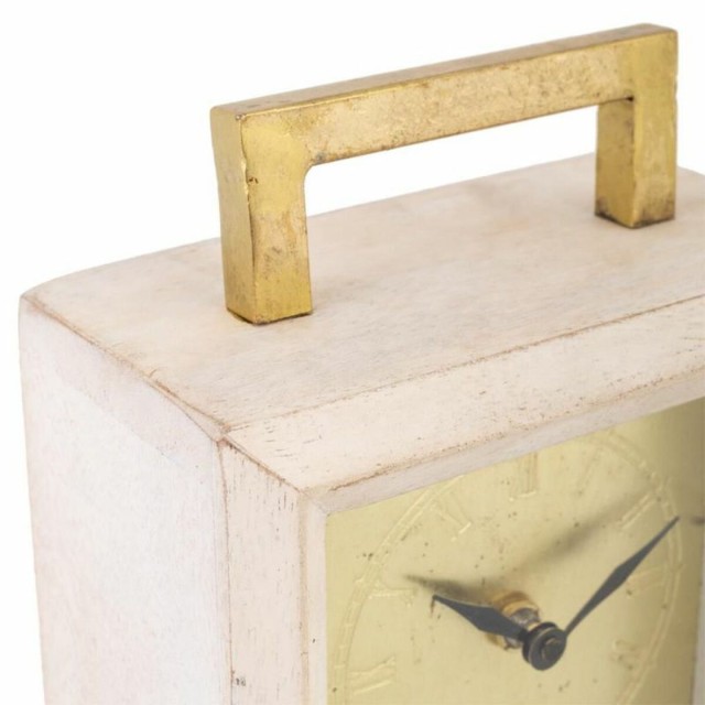 Horloge de table Alexandra House Living Laiton verre Fer Bois de mangu