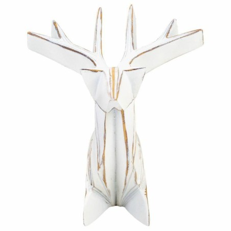 Figurine Décorative Alexandra House Living Blanc Cerf 24 x 27 x 26 cm