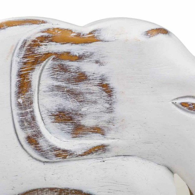 Figura Decorativa Alexandra House Living Blanco Elefante 8 x 21 x 25 c