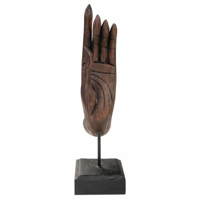 Deko-Figur Alexandra House Living Braun Schwarz Hand 12 x 43 x 17 cm