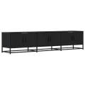 Meuble TV noir 180x35x41 cm bois d'ingénierie