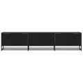 Meuble TV noir 180x35x41 cm bois d'ingénierie