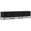 Meuble TV noir 180x35x41 cm bois d'ingénierie
