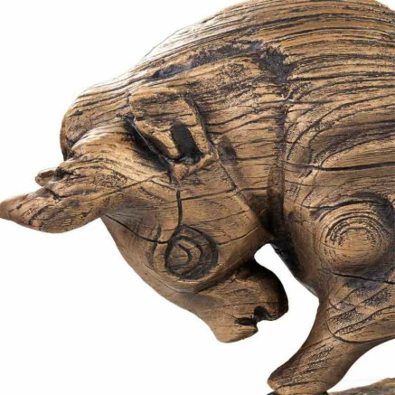 Decorative Figure Alexandra House Living Golden Bull 18 x 30 x 53 cm 2