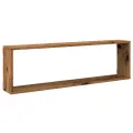 Étagères cube murales 2 pcs vieux bois 100x15x30 cm