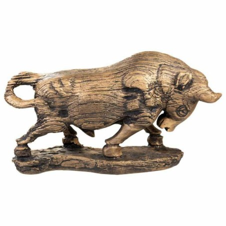 Decorative Figure Alexandra House Living Golden Bull 18 x 30 x 53 cm