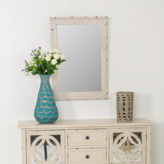 Specchio da parete Alexandra House Living Grigio 70 x 4 x 50 cm Rettan