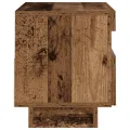Meuble TV avec lumières LED vieux bois bois d'ingénierie