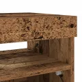 Meuble TV avec lumières LED vieux bois bois d'ingénierie
