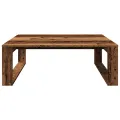 Table basse vieux bois 100x100x35 cm bois d'ingénierie