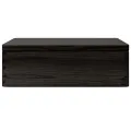 Boîte en bois avec couvercle et poignées noir bois pin massif