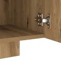 Meuble TV avec lumières LED chêne artisanal bois d'ingénierie