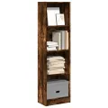 Bibliothèque chêne fumé 40x24x143 cm bois d'ingénierie