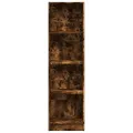 Bibliothèque chêne fumé 40x24x143 cm bois d'ingénierie