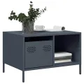 Table basse anthracite 68,5x50x43,5 cm acier laminé à froid