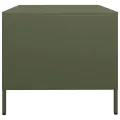 Meuble TV vert olive 68x50x43,5 cm acier laminé à froid