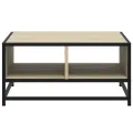 Table basse chêne sonoma 60,5x60,5x30cm bois d'ingénierie/métal