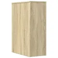Armoire de salle de bain étroite avec roulettes chêne sonoma