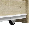 Armoire de salle de bain étroite avec roulettes chêne sonoma