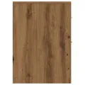 Armoire de salle de bain étroite avec roulettes chêne artisanal