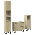 Ensemble de meubles de salle de bain 3 pcs chêne sonoma