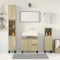 Ensemble de meubles de salle de bain 3 pcs chêne sonoma